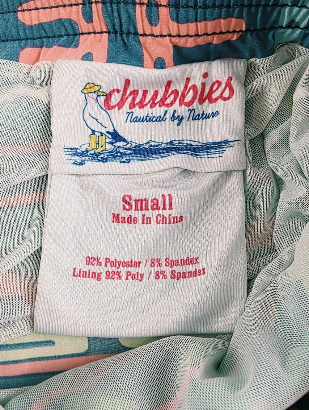 Chubbies Retro Geometric Swim Trunks Multicolor Men's Sm